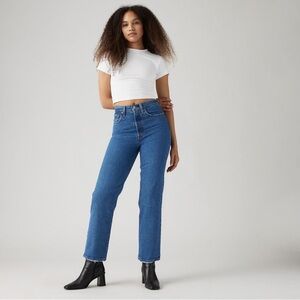 NWT Levi’s Ribcage Straight Ankle Jean Medium Wash High Rise 26 x 27